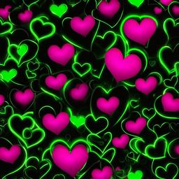 Heart Background Wallpaper - neon green heart background  