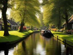 giethoorn, netherlands - navigates picturesque canals in charming, car-free village. 