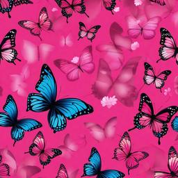 Butterfly Background Wallpaper - pink background butterflies  