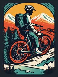 Bike Adventure sticker- Cycling Exploration Thrills, , color sticker vector art