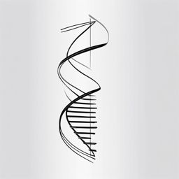 Minimalist DNA Fingerprint - Embrace simplicity with a minimalist tattoo capturing the essence of a DNA fingerprint.  outline color tattoo,minimal,white background