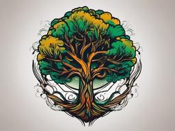 arborist tattoos  simple vector color tattoo