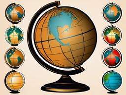 Globe clipart - globe with a vintage look  clipart