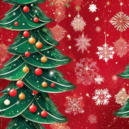 Christmas Tree Background - Festive Christmas Tree Decor  intricate patterns, splash art, wallpaper art