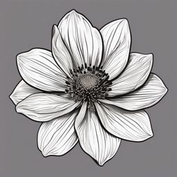 Clipart picture of a flower, A detailed and realistic depiction of a flower.  simple, 2d flat