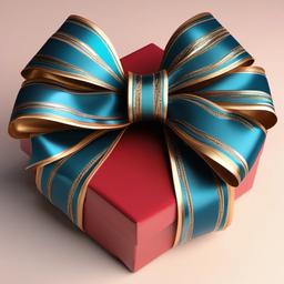 Bow clipart - beautiful ribbon bow on a gift  