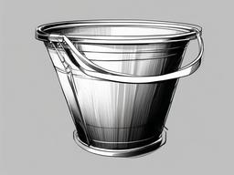 sketch of a bucket  minimal rough sketch scribbles,doodles,black and white