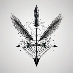 arrow geometric tattoo  vector tattoo design