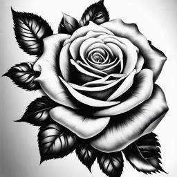 rose hand tattoo no skin,white background