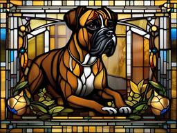 Stained Glass Boxer - Boxer with strong build  