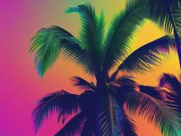 Rainbow Palm Tree Wallpaper  