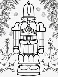 Nutcracker Coloring Pages - Toy Soldier for Holiday Celebrations  minimal black outline printable sheet, coloring page