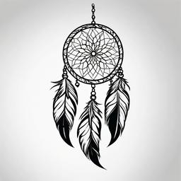 Dream Catcher Tattoo Small - Small-sized dream catcher tattoos.  simple vector tattoo,minimalist,white background