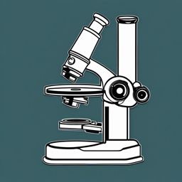 Microscope clipart - Scientific instrument for magnifying small objects, ,color clipart vector style