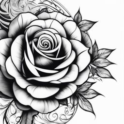 Tattoo rose black, Elegant and striking rose tattoos in black ink. colors, tattoo patterns, clean white background