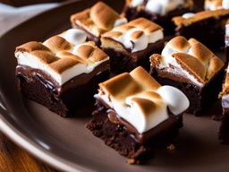 s'mores brownies combining graham crackers, marshmallows, and chocolate. 