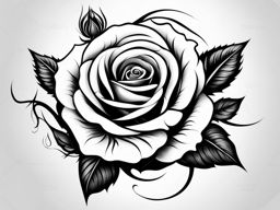 rose tattoo design no skin,white background