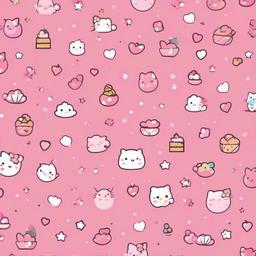 Kawaii Pink Wallpaper - Blush pink with kawaii graphics  ,background wallpaper