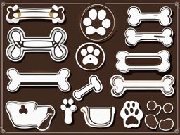 Dog Bone Clipart,Decorating a pet store flyer with dog bone clipart  simple, 2d flat