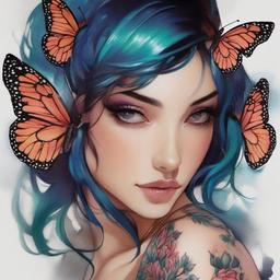 jolyne cujoh butterfly tattoo  