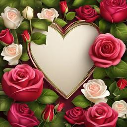 Flower Background Wallpaper - heart and rose wallpaper  