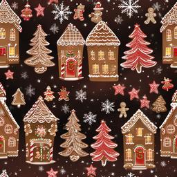 Christmas Background Wallpaper - gingerbread house photo backdrop  