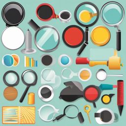 Zoom in clipart - Magnifying glass zooming in for closer view,  color clipart, vector art