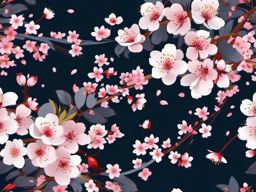 Spring Background - Blooming Cherry Blossoms in Tokyo  wallpaper style, intricate details, patterns, splash art, light colors