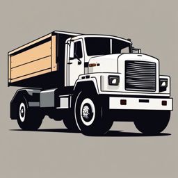 Truck Clipart - A sturdy truck for heavy loads.  color clipart, minimalist, vector art, 