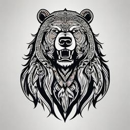 viking bear tattoo designs  simple vector color tattoo