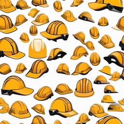 Construction worker's hard hat clipart.  vector style illustration, white background