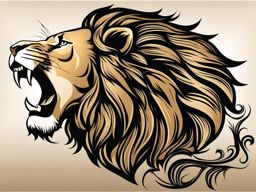 lion clipart - roaring lion, a representation of courage. 