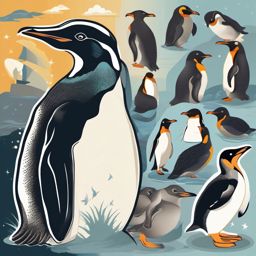 Free penguin images - Access a treasure trove of freely usable penguin images, perfect for various creative endeavors.  color vector clipart