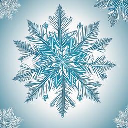 Snowflake clipart - snowflake illustration on a card  