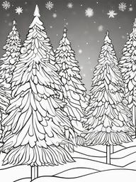 Blank Christmas Tree Coloring Page  outling,coloring pages,black and whit