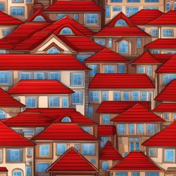 house clipart - cozy and welcoming with a red roof. 