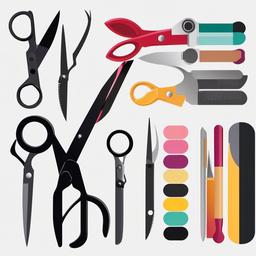 Scissors clipart - scissors used by a fashion designer  color,minimalist,vector clipart