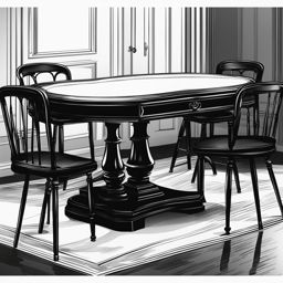 table clipart black and white 