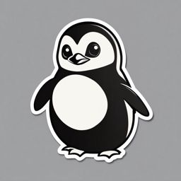 Penguin sticker, Adorable , sticker vector art, minimalist design