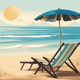 beach umbrella clipart - providing shade on a sandy shore. 