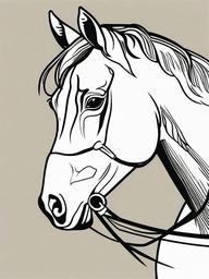 Pinto Horse Coloring Pages - Colorful Pinto Horse in Action  minimal black outline printable sheet, coloring page