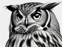 pencil drawings of owls  minimal rough sketch scribbles,doodles,black and white