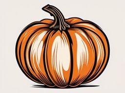 Pumpkin clipart - Traditional orange pumpkin for carving, ,vector color clipart,minimal