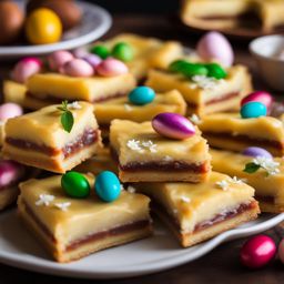 mazurek, polish easter pastry, devoured at a colorful family gathering in krakow. 