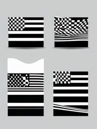 Car racing flag sticker, Fast , sticker vector art, minimalist design