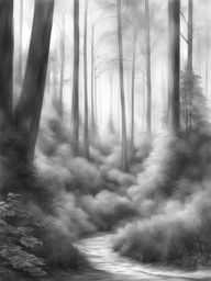 märchenwald fairytale forest - sketch a scene from the märchenwald, the 'fairytale forest' near hannover, capturing its magical atmosphere. 