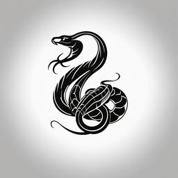 Scorpion Snake Tattoo - Symbolize danger and transformation with a tattoo featuring both a scorpion and a snake.  simple vector color tattoo,minimal,white background