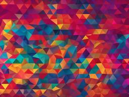 Rainbow Polygon Background  