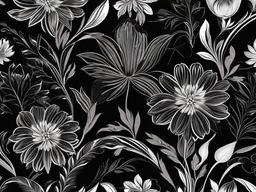 Black Floral Wallpaper  ,desktop background wallpaper