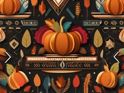 Thanksgiving Wallpaper-A bold, graphic Thanksgiving design, with striking typography and geometric patterns.  aesthetic background wallpaper